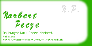 norbert pecze business card